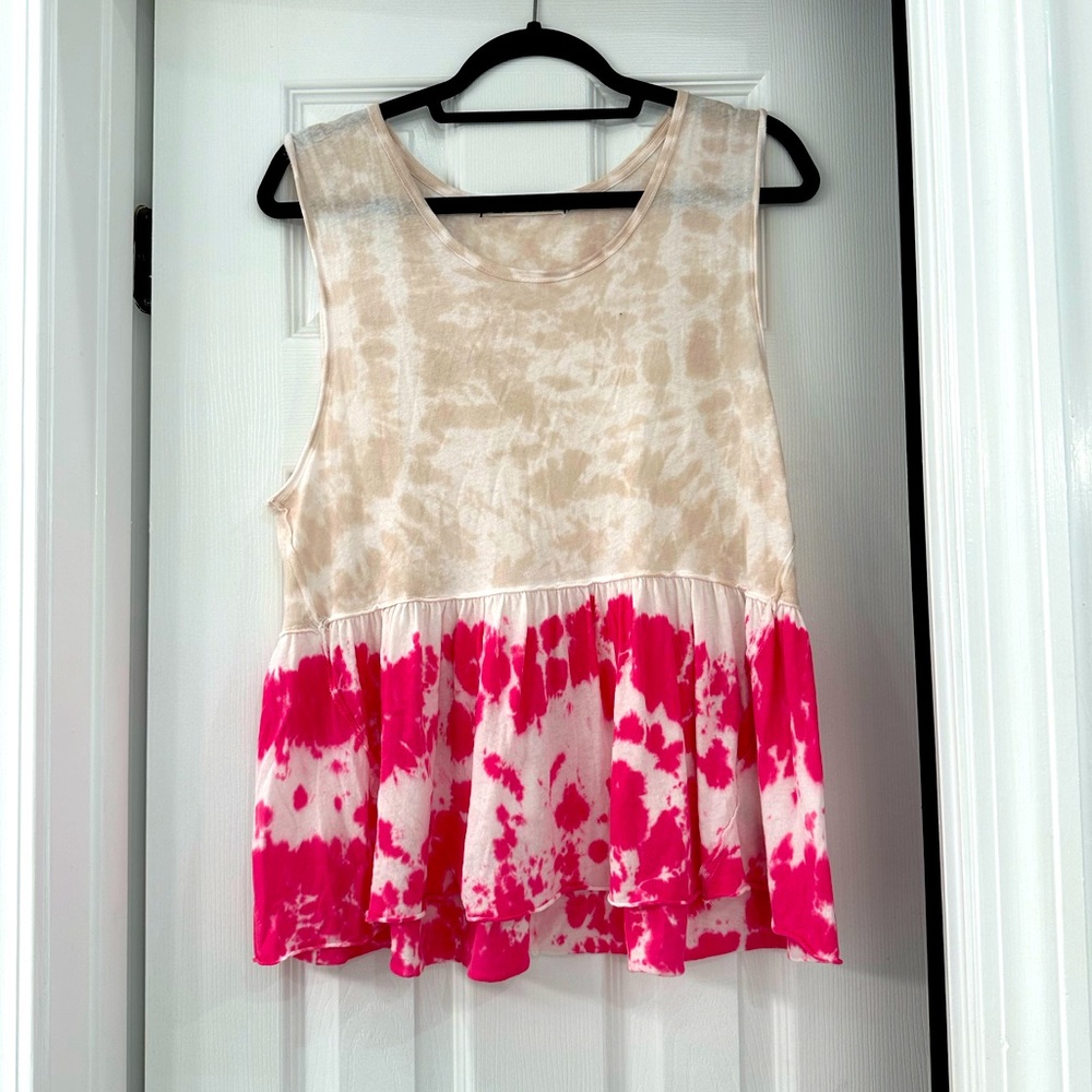 Free People Tie Dye Flowy Tank